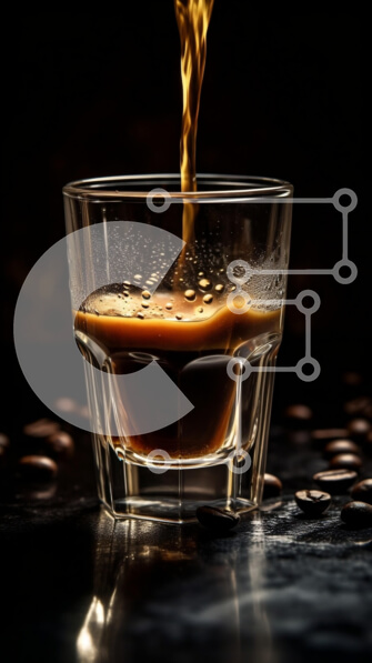 Intra Συλλεκτικό Ξύλινο Παζλ Plywood  4mm - Όμορφη εικόνα του εσπρέσο με αφρό και κόκκους καφέ Σε Ξύλινο Κουτί - Διαστάσεις: 10x10 cm – 25 κομμάτια