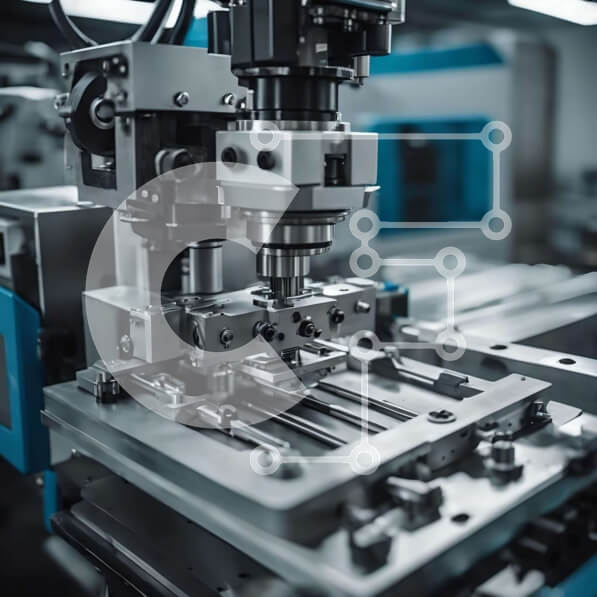 Intra Συλλεκτικό Ξύλινο Παζλ Plywood  4mm - Βιομηχανική Μηχανή Παραγωγής Μεταλλικών Ανταλλακτικών Σε Ξύλινο Κουτί - Διαστάσεις Puzzle: 10x10 cm – 25 κομμάτια