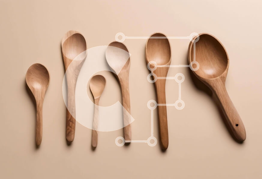 Intra Συλλεκτικό Ξύλινο Παζλ Plywood  4mm - Ποικιλία από ξύλινα κουτάλια σε διάφορα σχήματα και μεγέθη Σε Ξύλινο Κουτί - Διαστάσεις: 10x10 cm – 25 κομμάτια