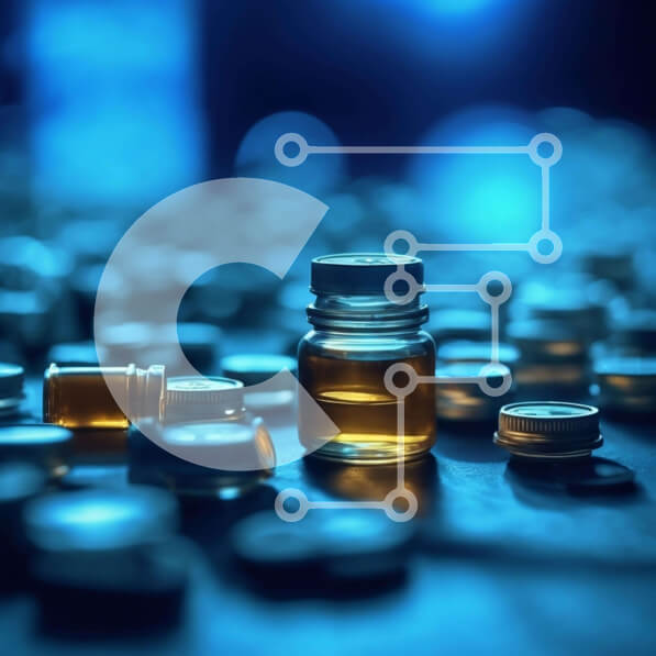 Intra Συλλεκτικό Ξύλινο Παζλ Plywood  4mm - Φαρμακευτικά μπουκάλια και καπάκια διάσπαρτα στο έδαφος Σε Ξύλινο Κουτί - Διαστάσεις Puzzle: 10x10 cm – 25 κομμάτια