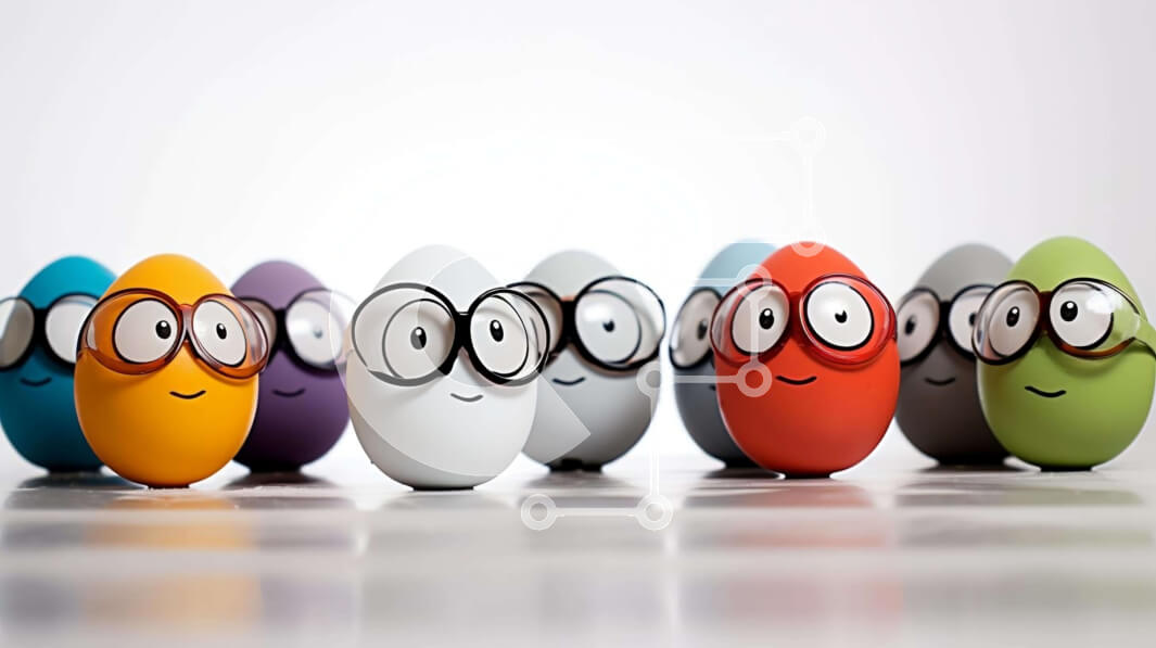 Intra Συλλεκτικό Ξύλινο Παζλ Plywood  4mm - Πολύχρωμα παιχνίδια σε σχήμα αυγού με γυαλιά Σε Ξύλινο Κουτί - Διαστάσεις: 10x10 cm – 25 κομμάτια