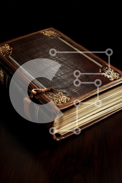 Intra Συλλεκτικό Ξύλινο Παζλ Plywood  4mm - Vintage εικόνα ενός παλιού, πολυφορεμένου δερματόδετου βιβλίου Σε Ξύλινο Κουτί - Διαστάσεις: 10x10 cm – 25 κομμάτια