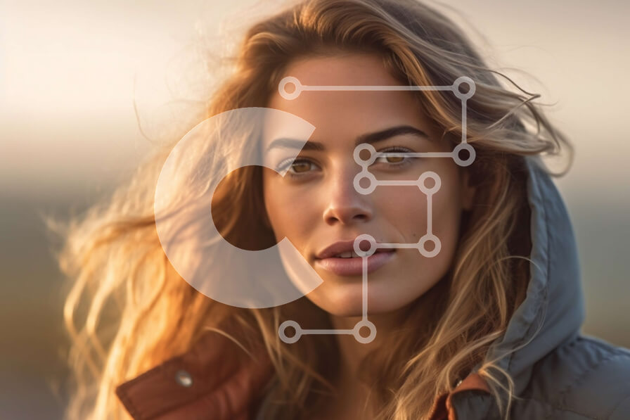 Intra Συλλεκτικό Ξύλινο Παζλ Plywood  4mm - Πορτρέτο μιας σοβαρής νεαρής γυναίκας με μακριά ξανθά μαλλιά Σε Ξύλινο Κουτί - Διαστάσεις Puzzle: 10x10 cm – 25 κομμάτια