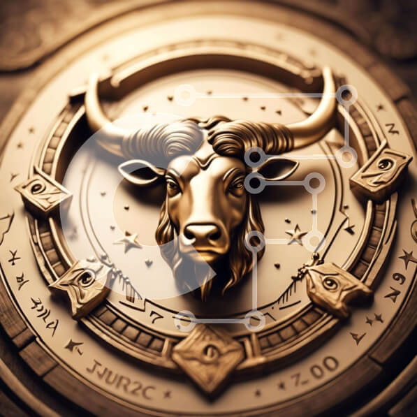 Intra Συλλεκτικό Ξύλινο Παζλ Plywood  4mm - Κεφάλι Ταύρου σε περίτεχνο κυκλικό σχέδιο Σε Ξύλινο Κουτί - Διαστάσεις Puzzle: 10x10 cm – 25 κομμάτια