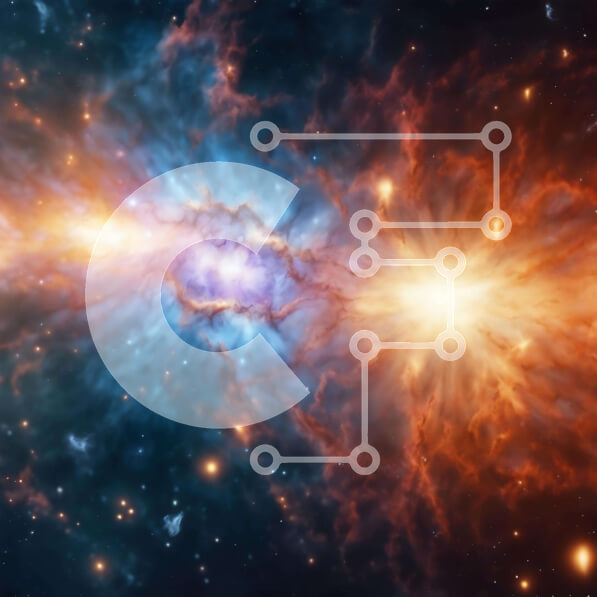 Intra Συλλεκτικό Ξύλινο Παζλ Plywood  4mm - Πολύχρωμο αστρικό σμήνος και νεφελώματα στο διάστημα Σε Ξύλινο Κουτί - Διαστάσεις Puzzle: 10x10 cm – 25 κομμάτια