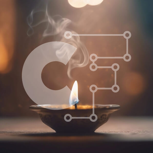 Intra Συλλεκτικό Ξύλινο Παζλ Plywood  4mm - Αναμμένο κερί για διαλογισμό και πνευματικούς σκοπούς Σε Ξύλινο Κουτί - Διαστάσεις Puzzle: 10x10 cm – 25 κομμάτια