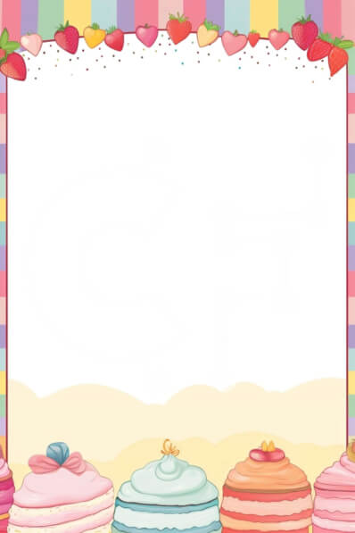 Σετ των 2 Intra Συλλεκτικό Ξύλινο Παζλ Plywood  4mm - Πολύχρωμο πλαίσιο με cupcakes και φράουλες Σε Ξύλινο Κουτί - Διαστάσεις: 10x10 cm – 25 κομμάτια