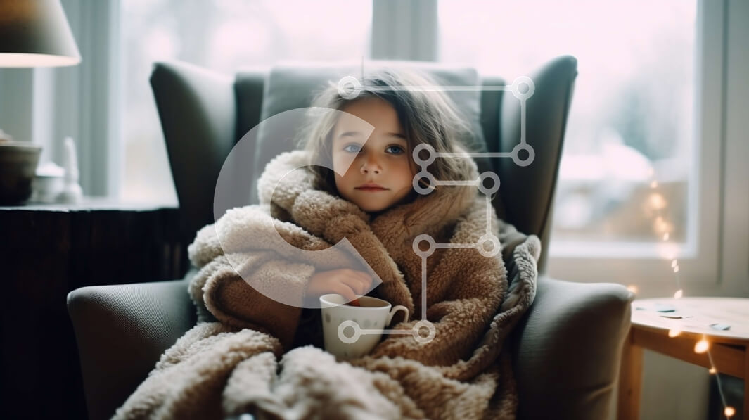 Intra Συλλεκτικό Ξύλινο Παζλ Plywood  4mm - Cozy Winter Moment: Κορίτσι με ζεστή σοκολάτα και κουβέρτα δίπλα στο παράθυρο Σε Ξύλινο Κουτί - Διαστάσεις Puzzle: 10x10 cm – 25 κομμάτια