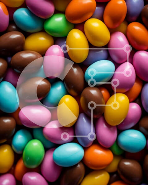 Σετ των 2 Intra Συλλεκτικό Ξύλινο Παζλ Plywood  4mm - Πολύχρωμα ζαχαρωτά σε διάφορα σχήματα και μεγέθη Σε Ξύλινο Κουτί - Διαστάσεις: 10x10 cm – 25 κομμάτια