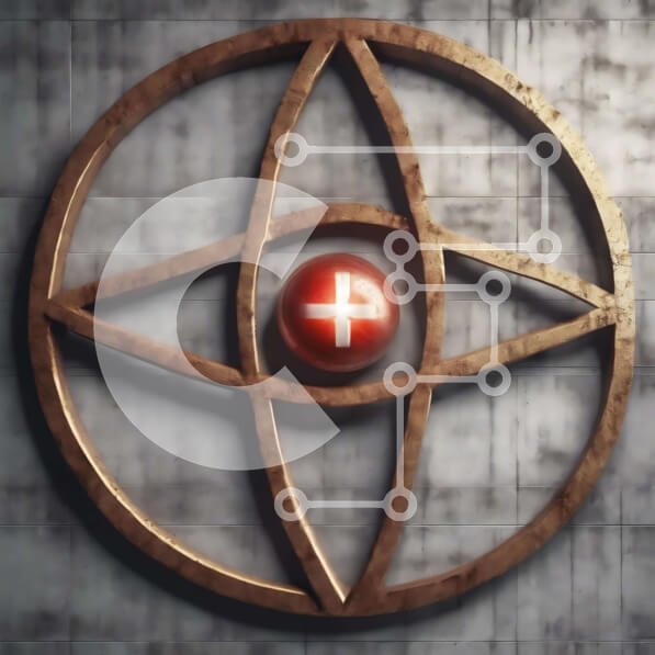 Intra Συλλεκτικό Ξύλινο Παζλ Plywood  4mm - Συμβολική κόκκινη μπάλα σε κύκλο σε σχήμα σφαίρας Σε Ξύλινο Κουτί - Διαστάσεις Puzzle: 10x10 cm – 25 κομμάτια