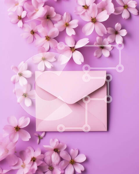 Intra Συλλεκτικό Ξύλινο Παζλ Plywood  4mm - Φάκελος για την ημέρα του Αγίου Βαλεντίνου με ροζ λουλούδια σε μωβ φόντο Σε Ξύλινο Κουτί - Διαστάσεις: 10x10 cm – 25 κομμάτια