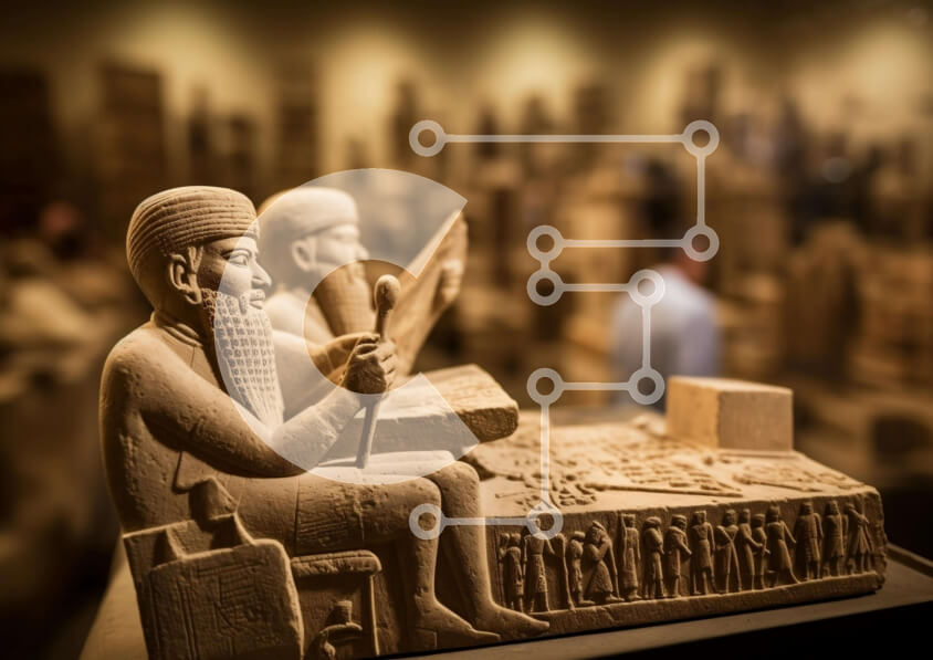 Intra Συλλεκτικό Ξύλινο Παζλ Plywood  4mm - Αρχαίο αιγυπτιακό άγαλμα από τη Νεολιθική ή την Πρώιμη Εποχή του Χαλκού Σε Ξύλινο Κουτί - Διαστάσεις Puzzle: 10x10 cm – 25 κομμάτια