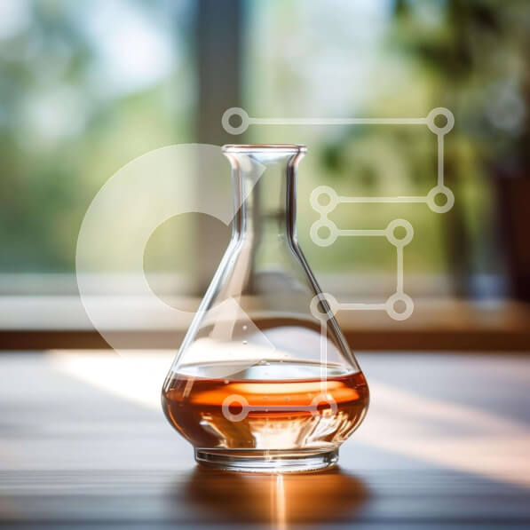 Σετ των 2 Intra Συλλεκτικό Ξύλινο Παζλ Plywood  4mm - Γυάλινη καράφα με διαυγές υγρό σε ξύλινο τραπέζι Σε Ξύλινο Κουτί - Διαστάσεις: 10x10 cm – 25 κομμάτια