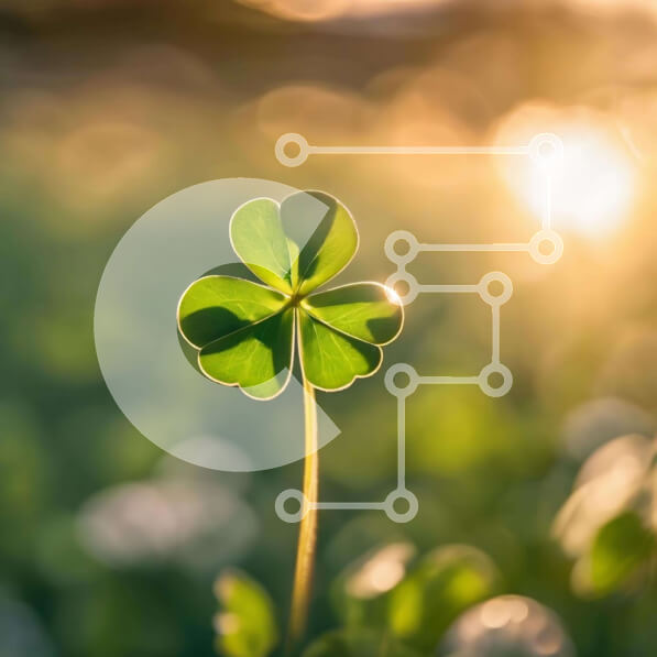 Intra Συλλεκτικό Ξύλινο Παζλ Plywood  4mm - Μονόφυλλο τριφύλλι σε ανοιχτό χωράφι Σε Ξύλινο Κουτί - Διαστάσεις: 10x10 cm – 25 κομμάτια