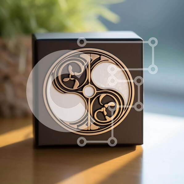 Intra Συλλεκτικό Ξύλινο Παζλ Plywood  4mm - Μικρό περίτεχνο μαύρο κουτί στο τραπέζι με ρολόγια και φυτά Σε Ξύλινο Κουτί - Διαστάσεις: 10x10 cm – 25 κομμάτια