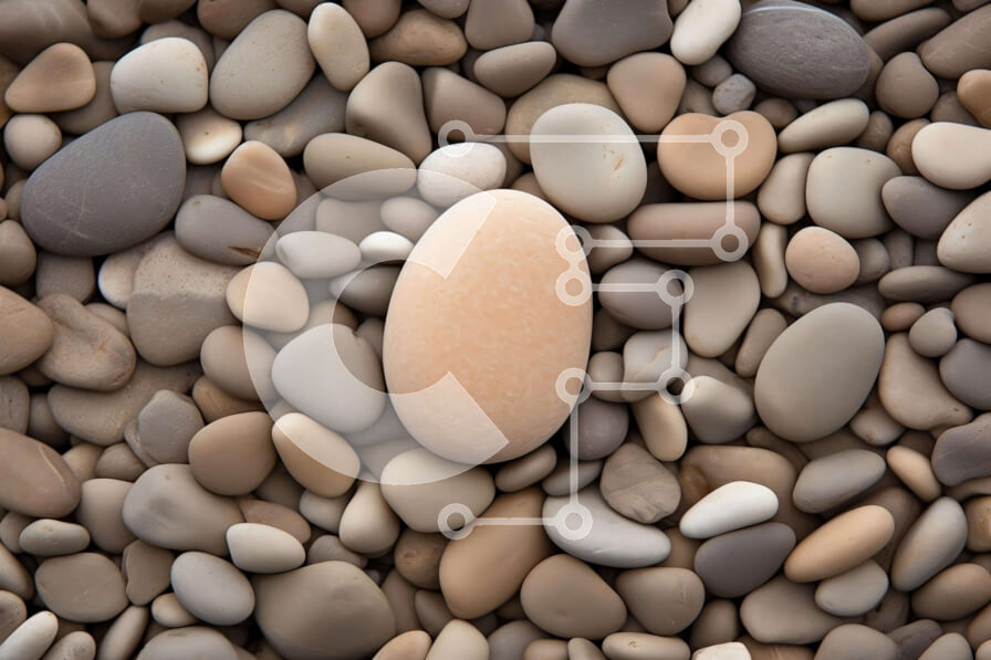 Intra Συλλεκτικό Ξύλινο Παζλ Plywood  4mm - Πορτοκαλί πέτρα σε βοτσαλωτό φόντο Σε Ξύλινο Κουτί - Διαστάσεις Puzzle: 10x10 cm – 25 κομμάτια