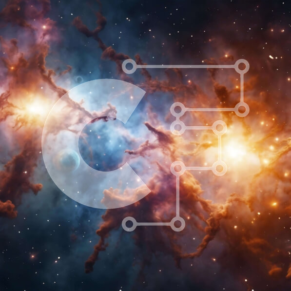 Intra Συλλεκτικό Ξύλινο Παζλ Plywood  4mm - Σμήνος αστεριών και πλανητών στο διάστημα με τον Γαλαξία στο φόντο Σε Ξύλινο Κουτί - Διαστάσεις Puzzle: 10x10 cm – 25 κομμάτια