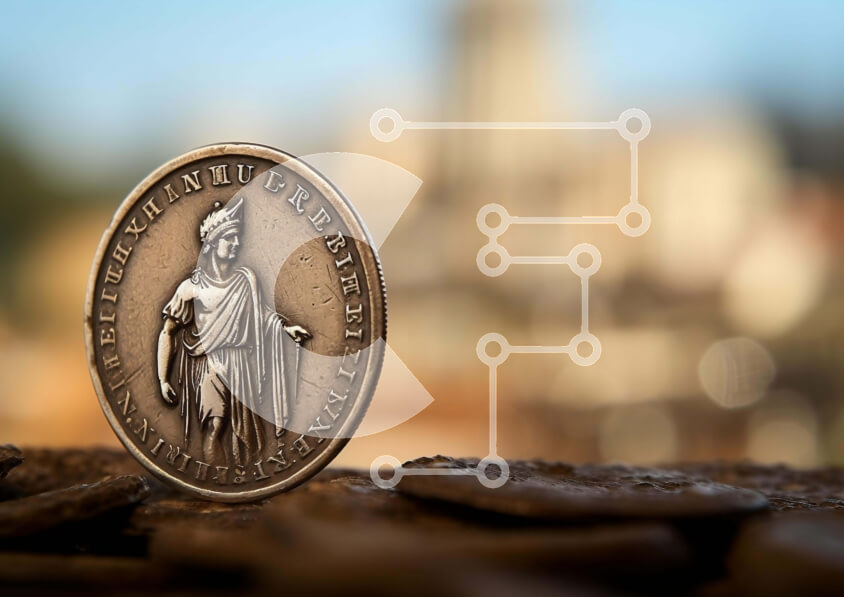 Intra Συλλεκτικό Ξύλινο Παζλ Plywood  4mm - Αρχαίο νόμισμα από τα τέλη του 19ου αιώνα ή πιθανώς αρχαίο ρωμαϊκό νόμισμα Σε Ξύλινο Κουτί - Διαστάσεις: 10x10 cm – 25 κομμάτια