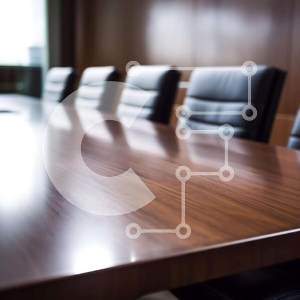 Intra Συλλεκτικό Ξύλινο Παζλ Plywood  4mm - Τραπέζι συνεδρίων με μαύρες δερμάτινες καρέκλες Σε Ξύλινο Κουτί - Διαστάσεις Puzzle: 10x10 cm – 25 κομμάτια