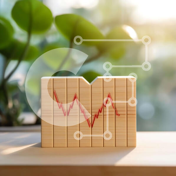 Intra Συλλεκτικό Ξύλινο Παζλ Plywood  4mm - Ξύλινος κύβος με ανοδική κλίση γραμμή για ανάπτυξη και πρόοδο Σε Ξύλινο Κουτί - Διαστάσεις Puzzle: 10x10 cm – 25 κομμάτια