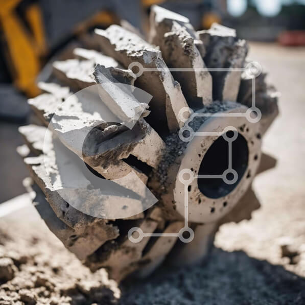 Intra Συλλεκτικό Ξύλινο Παζλ Plywood  4mm - Τροχός κατασκευής σκυροδέματος για οδικές υποδομές Σε Ξύλινο Κουτί - Διαστάσεις: 10x10 cm – 25 κομμάτια