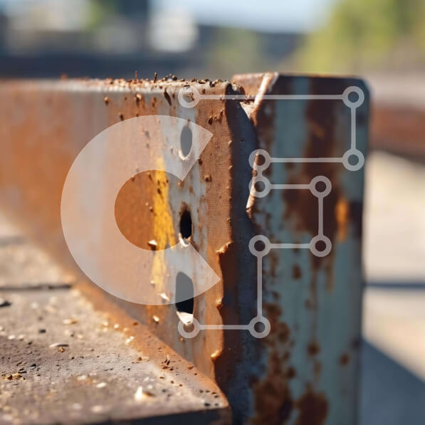 Intra Συλλεκτικό Ξύλινο Παζλ Plywood  4mm - Σκουριασμένο κιγκλίδωμα με τρύπες για αγκύρωση Σε Ξύλινο Κουτί - Διαστάσεις: 10x10 cm – 25 κομμάτια