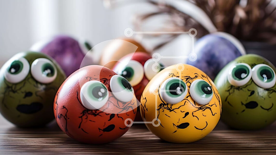 Intra Συλλεκτικό Ξύλινο Παζλ Plywood  4mm - Χαμογελαστά Πασχαλινά Αυγά Σε Ξύλινο Κουτί - Διαστάσεις: 10x10 cm – 25 κομμάτια