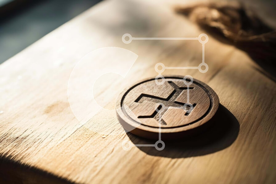 Intra Συλλεκτικό Ξύλινο Παζλ Plywood  4mm - Χαραγμένο ξύλινο νόμισμα με αρχαίο σύμβολο Σε Ξύλινο Κουτί - Διαστάσεις: 10x10 cm – 25 κομμάτια