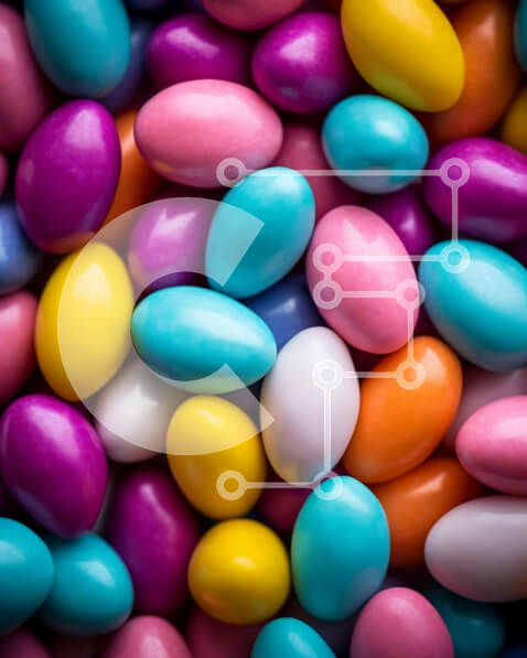 Intra Συλλεκτικό Ξύλινο Παζλ Plywood  4mm - Πολύχρωμα ζαχαρωτά για ειδικές περιστάσεις Σε Ξύλινο Κουτί - Διαστάσεις: 10x10 cm – 25 κομμάτια