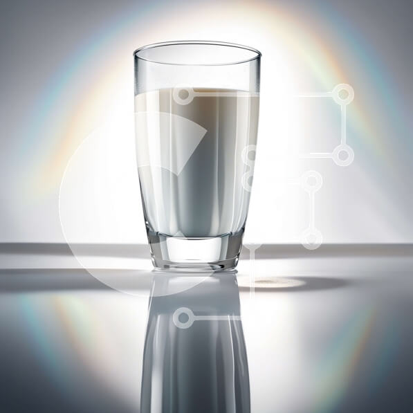 Σετ των 2 Intra Συλλεκτικό Ξύλινο Παζλ Plywood  4mm - Δροσιστικό ποτήρι γάλα σε ανακλαστική επιφάνεια Σε Ξύλινο Κουτί - Διαστάσεις: 10x10 cm – 25 κομμάτια