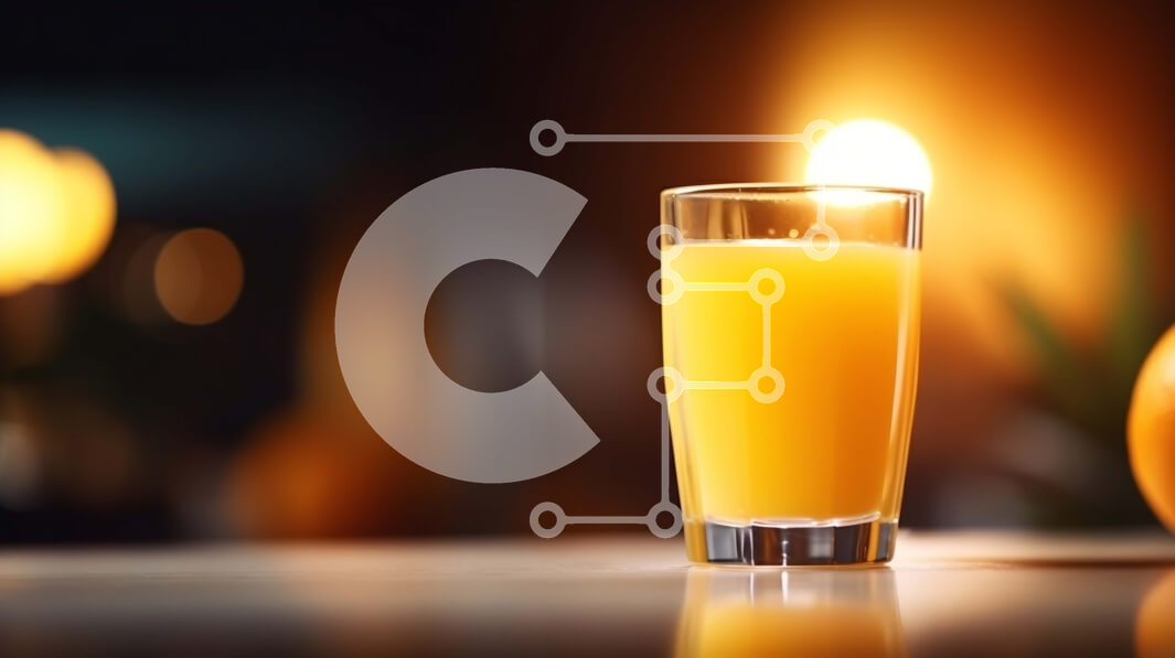 Σετ των 2 Intra Συλλεκτικό Ξύλινο Παζλ Plywood  4mm - Ποτήρι χυμό πορτοκαλιού στο τραπέζι με θέα στην πόλη Σε Ξύλινο Κουτί - Διαστάσεις: 10x10 cm – 25 κομμάτια