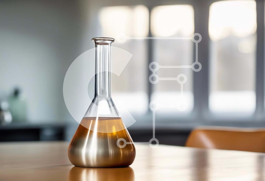 Intra Συλλεκτικό Ξύλινο Παζλ Plywood  4mm - Πείραμα χημείας με ποτήρι ζέσεως σε ξύλινο τραπέζι Σε Ξύλινο Κουτί - Διαστάσεις Puzzle: 10x10 cm – 25 κομμάτια