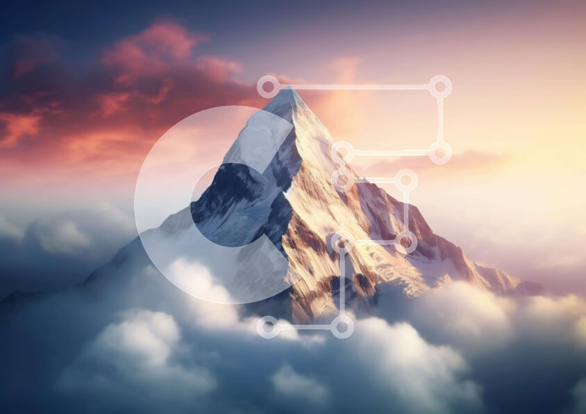 Intra Συλλεκτικό Ξύλινο Παζλ Plywood  4mm - Κορυφή Βουνού στα Σύννεφα Σε Ξύλινο Κουτί - Διαστάσεις: 10x10 cm – 25 κομμάτια