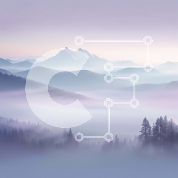 Intra Συλλεκτικό Ξύλινο Παζλ Plywood  4mm - Όμορφο ορεινό τοπίο με ομίχλη και πεύκα Σε Ξύλινο Κουτί - Διαστάσεις: 10x10 cm – 25 κομμάτια