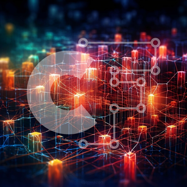 Intra Συλλεκτικό Ξύλινο Παζλ Plywood  4mm - Φωτεινή και ζωντανή εικόνα διασυνδεδεμένων κόμβων σε ένα σύνθετο σύστημα Σε Ξύλινο Κουτί - Διαστάσεις Puzzle: 10x10 cm – 25 κομμάτια