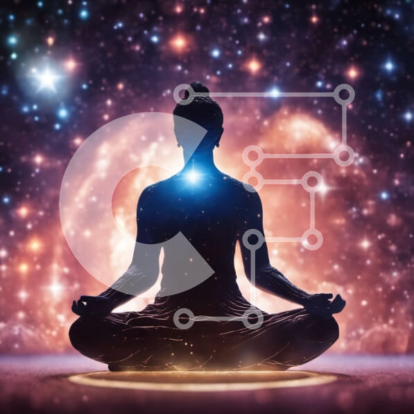 Intra Συλλεκτικό Ξύλινο Παζλ Plywood  4mm - Διαλογισμός στο Διάστημα Σε Ξύλινο Κουτί - Διαστάσεις Puzzle: 10x10 cm – 25 κομμάτια