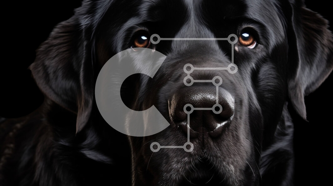 Intra Συλλεκτικό Ξύλινο Παζλ Plywood  4mm - Μαύρος σκύλος Labrador Retriever με σοβαρή έκφραση Σε Ξύλινο Κουτί - Διαστάσεις: 10x10 cm – 25 κομμάτια