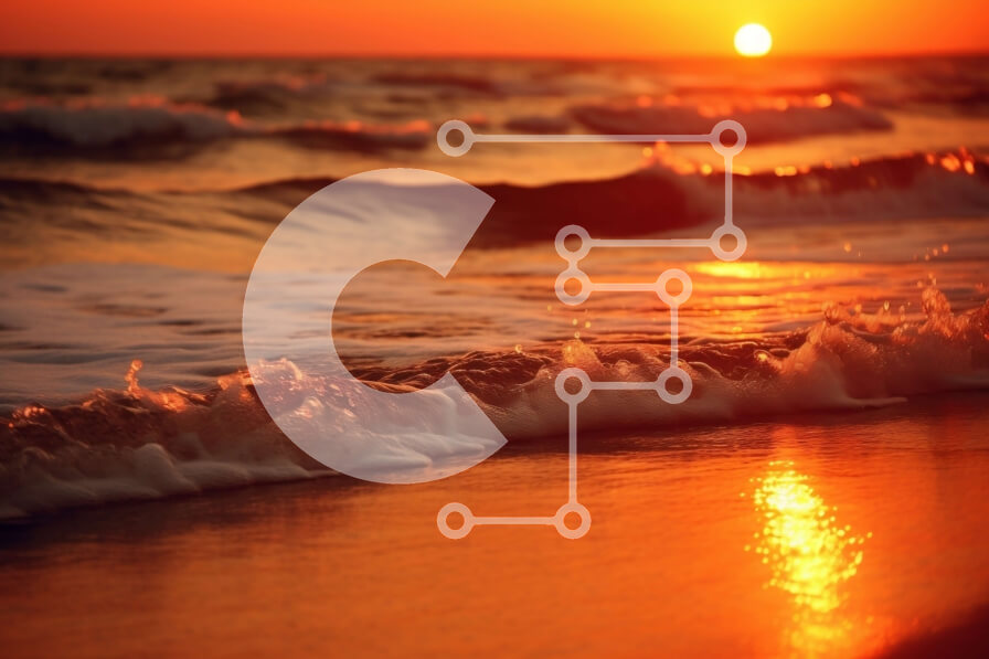 Intra Συλλεκτικό Ξύλινο Παζλ Plywood  4mm - Εκπληκτική εικόνα ενός ηλιοβασιλέματος πάνω από τον ωκεανό Σε Ξύλινο Κουτί - Διαστάσεις: 10x10 cm – 25 κομμάτια