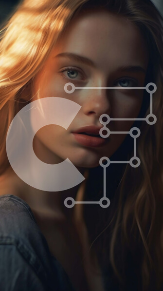 Intra Συλλεκτικό Ξύλινο Παζλ Plywood  4mm - Φυσικό και όμορφο πορτρέτο νεαρής γυναίκας με ξανθά μαλλιά και μπλε μάτια Σε Ξύλινο Κουτί - Διαστάσεις Puzzle: 10x10 cm – 25 κομμάτια