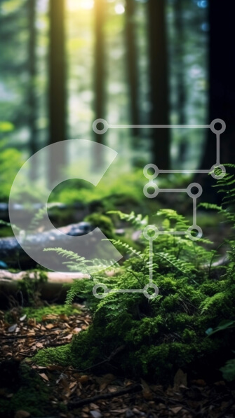 Σετ των 2 Intra Συλλεκτικό Ξύλινο Παζλ Plywood  4mm - Όμορφη εικόνα της ποώδης δασικής διαδρομής με ηλιαχτίδα που λάμπει μέσα από δέντρα Σε Ξύλινο Κουτί - Διαστάσεις: 10x10 cm – 25 κομμάτια