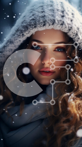 Intra Συλλεκτικό Ξύλινο Παζλ Plywood  4mm - Κομψή γυναίκα με χειμερινό παλτό και κουκούλα Σε Ξύλινο Κουτί - Διαστάσεις Puzzle: 10x10 cm – 25 κομμάτια