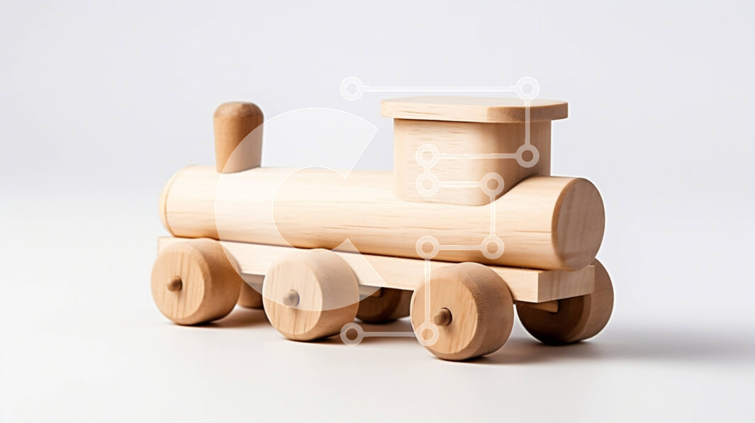 Intra Συλλεκτικό Ξύλινο Παζλ Plywood  4mm - Πολύχρωμο Ξύλινο Παιχνίδι Τρένο για παιδιά Σε Ξύλινο Κουτί - Διαστάσεις Puzzle: 10x10 cm – 25 κομμάτια