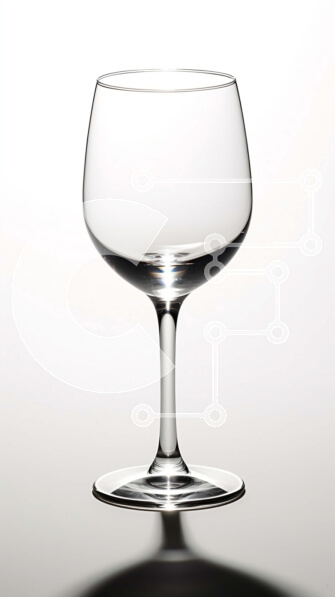 Intra Συλλεκτικό Ξύλινο Παζλ Plywood  4mm - Κομψό ποτήρι κρασιού σε καθαρό λευκό φόντο Σε Ξύλινο Κουτί - Διαστάσεις: 10x10 cm – 25 κομμάτια