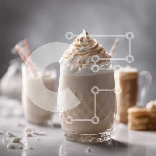 Σετ των 2 Intra Συλλεκτικό Ξύλινο Παζλ Plywood  4mm - Λαχταριστό Milkshake με σαντιγί και μπισκότα Σε Ξύλινο Κουτί - Διαστάσεις: 10x10 cm – 25 κομμάτια