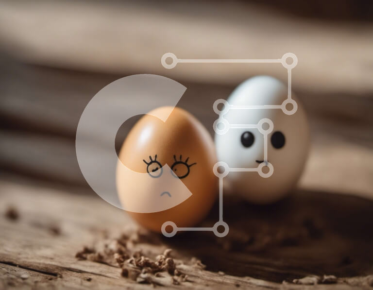 Intra Συλλεκτικό Ξύλινο Παζλ Plywood  4mm - Χαμογελαστά και λυπημένα πρόσωπα σε λευκά και καφέ αυγά Σε Ξύλινο Κουτί - Διαστάσεις Puzzle: 10x10 cm – 25 κομμάτια