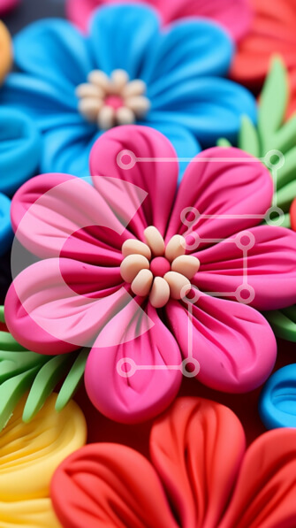 Σετ των 2 Intra Συλλεκτικό Ξύλινο Παζλ Plywood  4mm - Κοντινό πλάνο πολύχρωμο μπουκέτο λουλουδιών σε βάζο Σε Ξύλινο Κουτί - Διαστάσεις: 10x10 cm – 25 κομμάτια