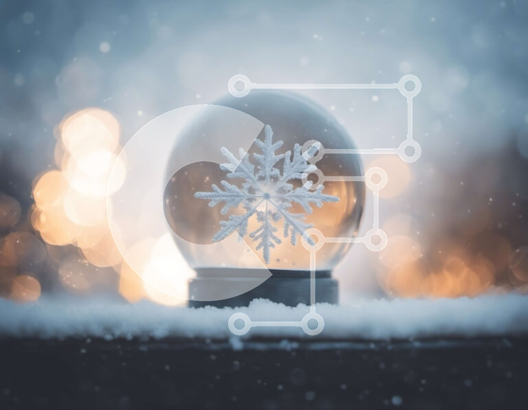 Intra Συλλεκτικό Ξύλινο Παζλ Plywood  4mm - Διακόσμηση Snow Globe για τις γιορτές Σε Ξύλινο Κουτί - Διαστάσεις: 10x10 cm – 25 κομμάτια