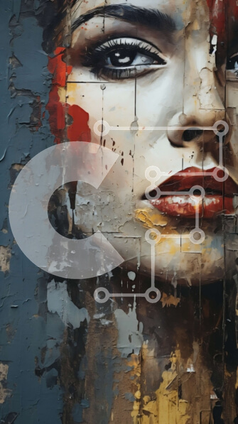 Intra Συλλεκτικό Ξύλινο Παζλ Plywood  4mm - Κομψή γυναίκα με βαμμένο πρόσωπο και κόκκινο κραγιόν Σε Ξύλινο Κουτί - Διαστάσεις Puzzle: 10x10 cm – 25 κομμάτια