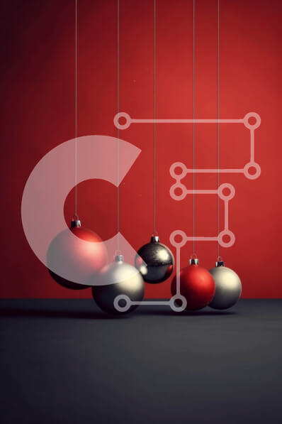 Intra Συλλεκτικό Ξύλινο Παζλ Plywood  4mm - Γιορτινά Χριστουγεννιάτικα στολίδια σε κόκκινο και ασημί Σε Ξύλινο Κουτί - Διαστάσεις: 10x10 cm – 25 κομμάτια