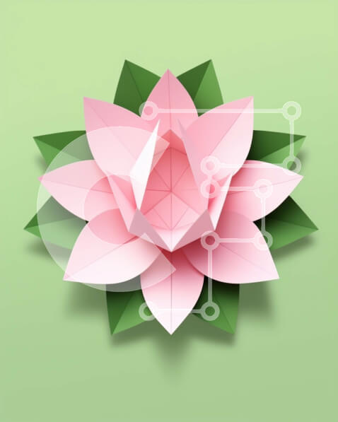 Intra Συλλεκτικό Ξύλινο Παζλ Plywood  4mm - Ροζ χάρτινος γερανός με ανοιχτά φτερά Σε Ξύλινο Κουτί - Διαστάσεις Puzzle: 10x10 cm – 25 κομμάτια